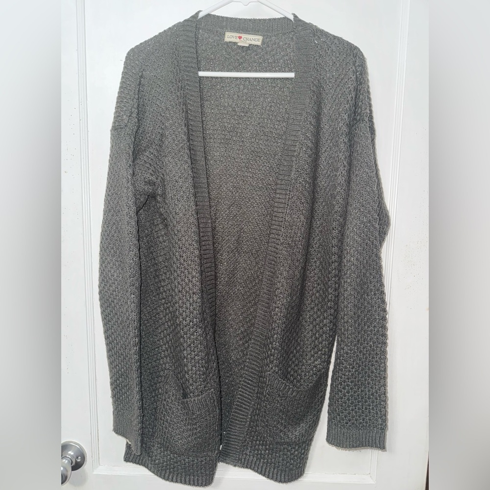 Cozy Queen Gray Women's Cardigan Sweater